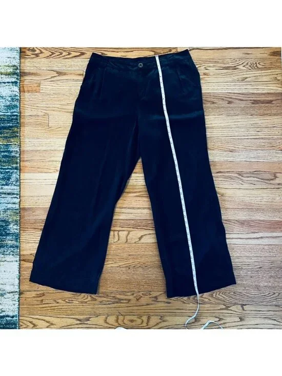 Sundance Lillie Wide-Leg Tencel Pants 10 Relaxed Minimalist Lagenlook - Picture 10 of 16